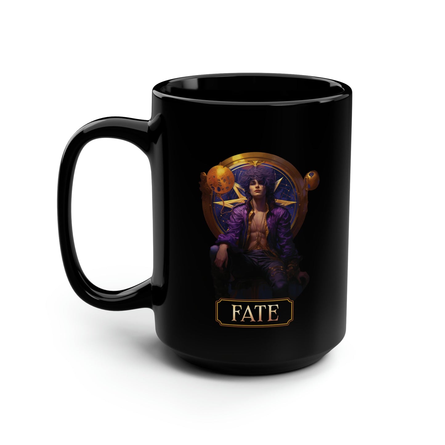 Don't F with Fate - Black Mug, 15oz