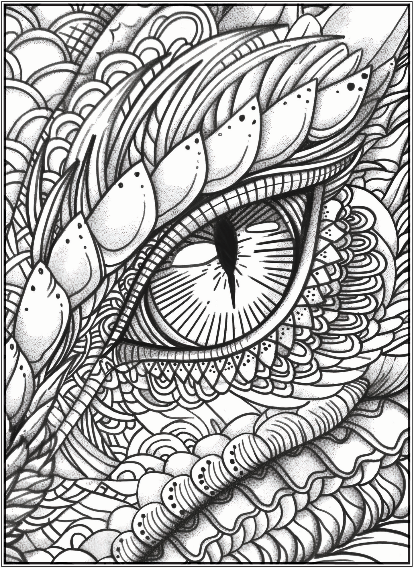 Sleeping Dragons Coloring Book