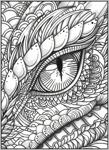 Sleeping Dragons Coloring Book