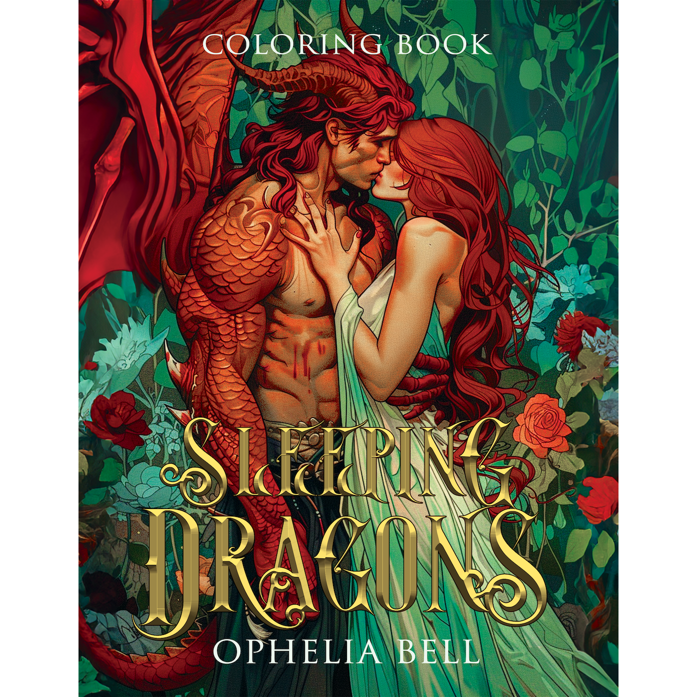 Sleeping Dragons Coloring Book